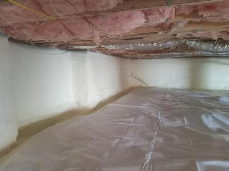 Crawl space encapsulation with closed-cell spray foam for Attic Insulation in Affton